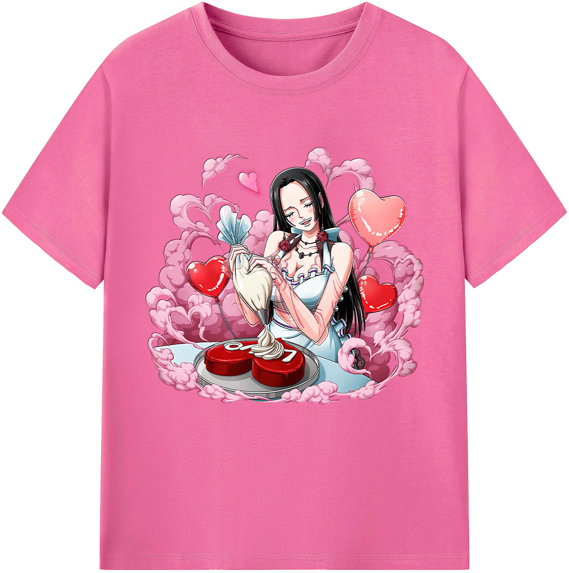 ワンピース ボア・ハンコック ONE PIECE Boa·Hancock レディースカジュアルプリントTシャツ（綿100％）